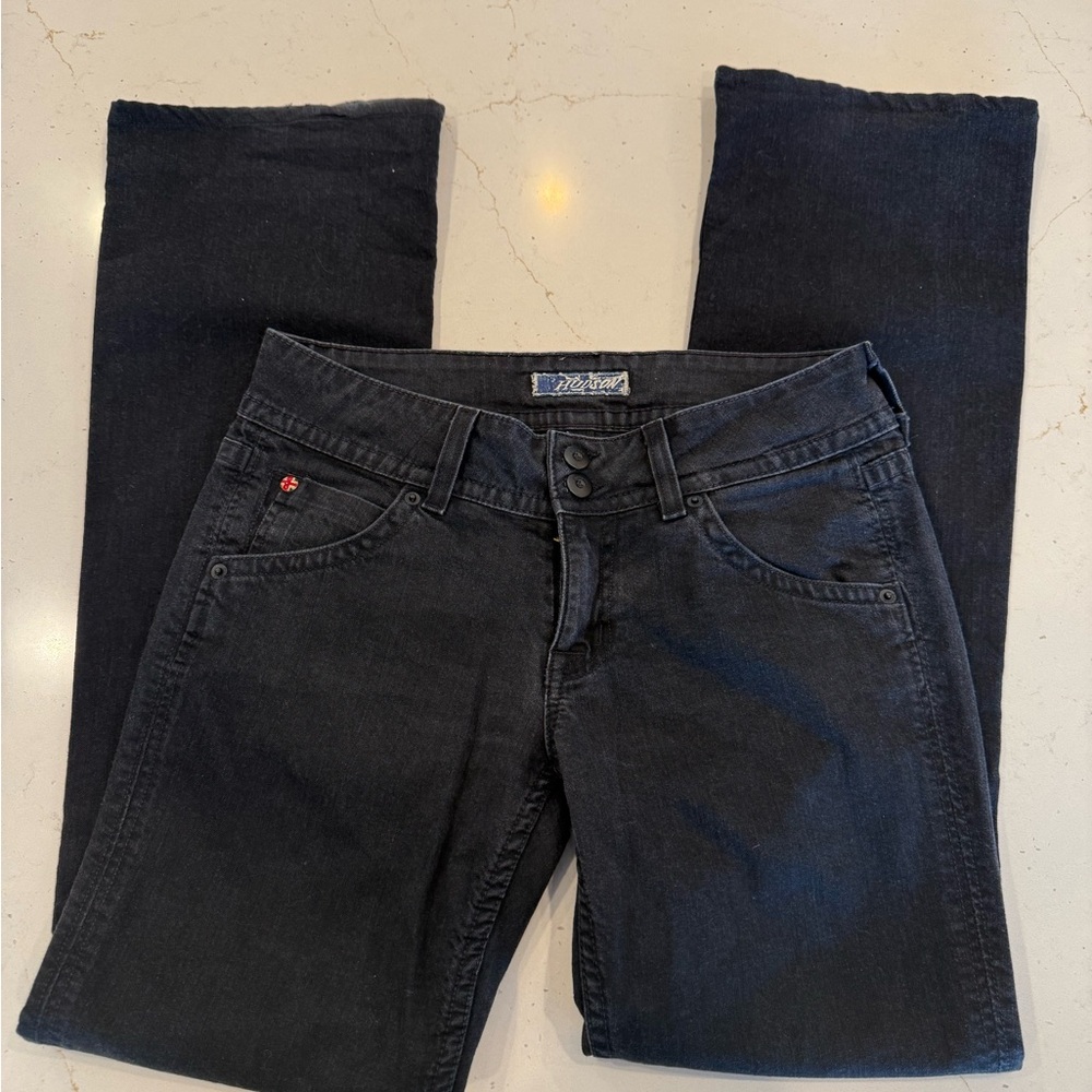 Women’s Hudson jeans size 28. Distressed black and super soft